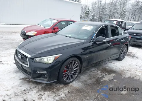 2018 Infiniti Q50 Red Sport 400 из США, поврежденный, VIN JN1FV7AR3JM481764